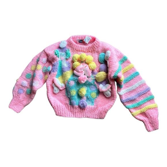 Vintage Other - Vintage 80s Popsicle clown sweater 2T-3T